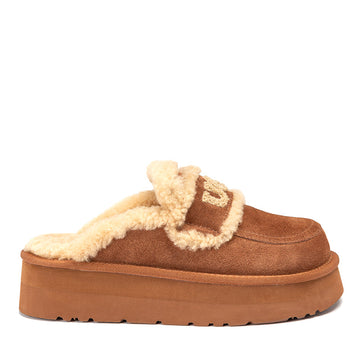 UGG Chloe Fluffy Platform Scuff