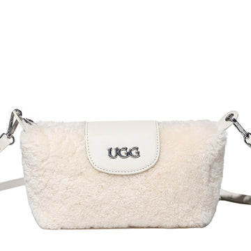 Sam Shoulder Bag Uggs women's sheepskin shoulder bag in Beige