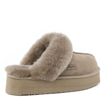 Platinum Platform Scuff Uggs