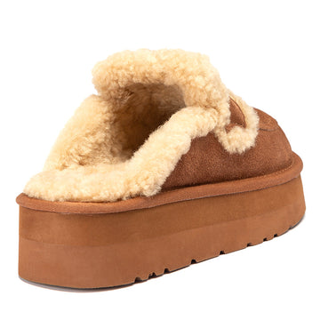 UGG Chloe Fluffy Platform Scuff