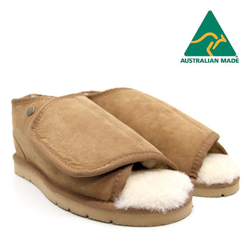 Australian Made - Sky Velcro Ugg Slippers