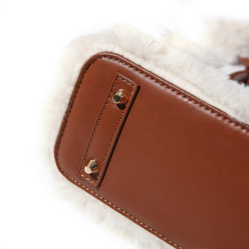 Ultimate Fluffy Bag Uggs women's plush fluffy sheepskin bag in Beige view 4