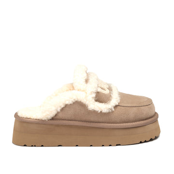 UGG Chloe Fluffy Platform Scuff