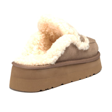 UGG Chloe Fluffy Platform Scuff