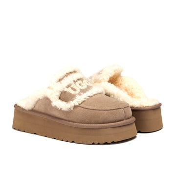 UGG Chloe Fluffy Platform Scuff