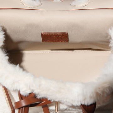 Ultimate Fluffy Bag Uggs women's plush fluffy sheepskin bag in Beige view 5