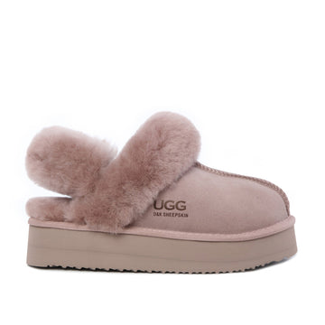Fluffy Strappy Platform Scuff Uggs platform scuff ugg slippers view 14