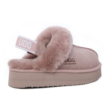 Fluffy Strappy Platform Scuff Uggs