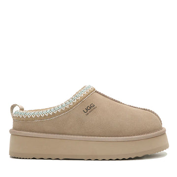 Platinum Tassie Platform Ugg Slippers