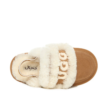 Little Trisha Fluffy Uggs, kids slippers view 4