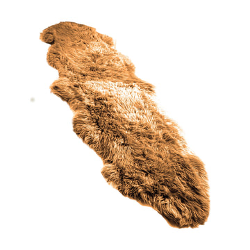 Australian Premium Colored Sheepskin Rug Double in Umber view 2