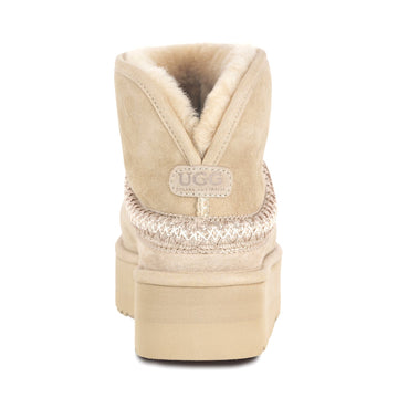 Foldable Platform Uggs, women's slippers in Mustard Seed view 12