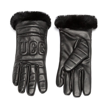 Fluffy Leather Gloves Uggs