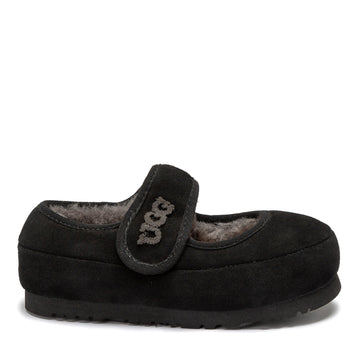 Kids Velcro Ugg Slippers in Black view 12