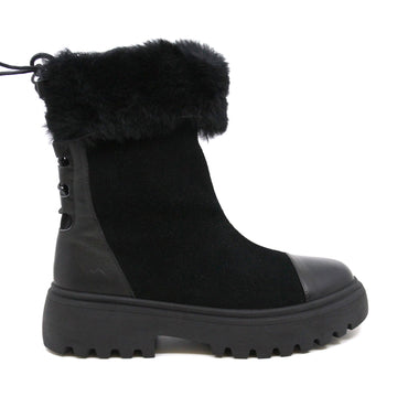 Short Furry Uggs short boots with a fluffy collar view 6