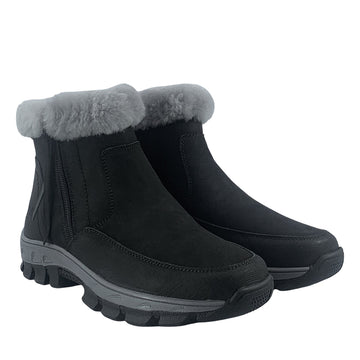 Evelyn Zip Fluffy Boots, for women in Black view 5