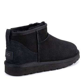 Premium Ultra Mini Ugg Boots, for women and men in Black view 15