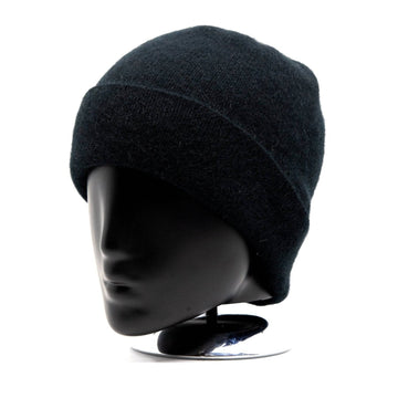 Premium Possum and Merino Wool-Plain Beanie, for women and men in Black view 8