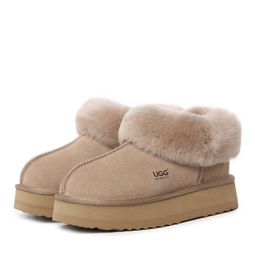 Platinum Platform Ugg Slippers