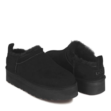 Mini Platform Uggs, women's slippers in Black view 8