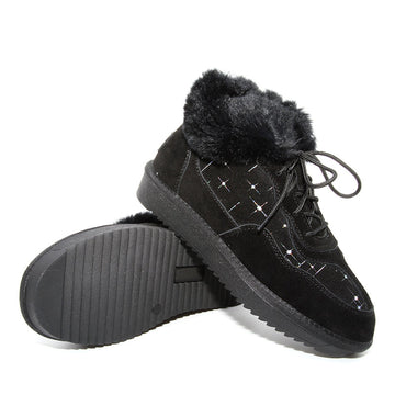 Lace up Fluffy Uggs