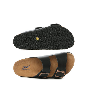Platinum Buckle Ugg Slippers