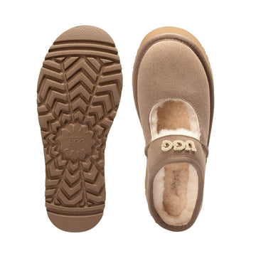 UGG Jaze Logo Platform Slippers, for women in Brown view 10