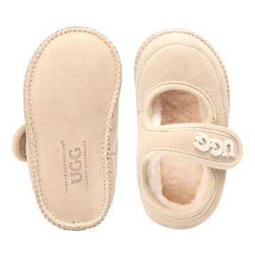 Premium Little Uggs, kids slippers in Beige view 5