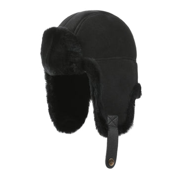 Aviator Hat Sheepskin Uggs, for women and men in Black view 5