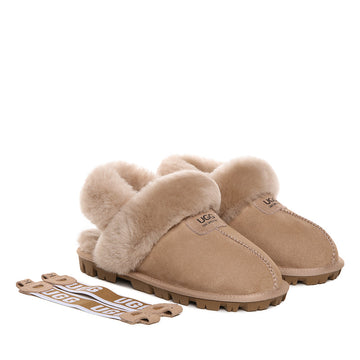 Fluffy Strap Ladies Scuff Uggs