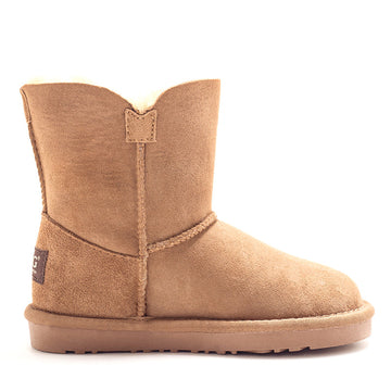 Kids Button Ugg Boots kids sheepskin mid-calf boots view 7