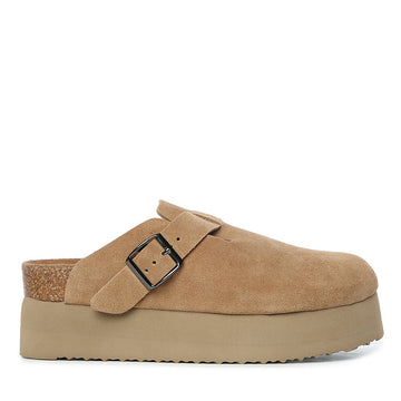 Leather Ziah Platform Ugg Slippers