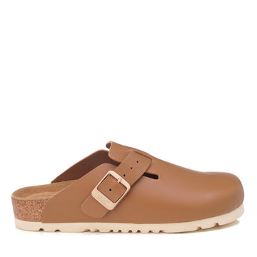 Smooth Leather Ugg Slippers, for women in Chestnut view 11
