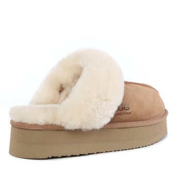 Fluffy Strappy Platform Scuff Uggs