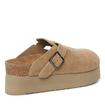 Leather Ziah Platform Ugg Slippers