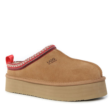 Platinum Tass Platform Ugg Slippers