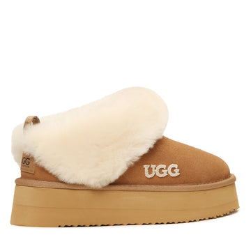 Fluffy Platform Ugg Slippers