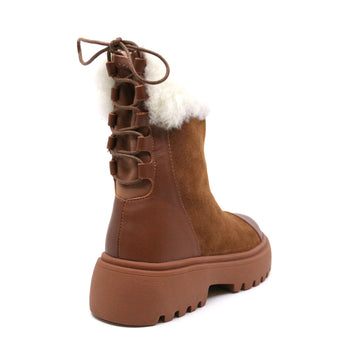 Short Furry Uggs short boots with a fluffy collar view 3