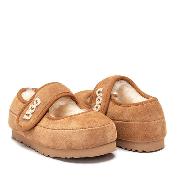 Kids Velcro Ugg Slippers