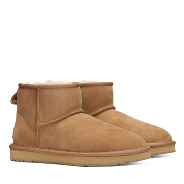 Classic Mini Uggs, women's and men's boots in Chestnut view 4