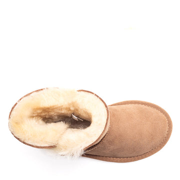 Kids Button Ugg Boots kids sheepskin mid-calf boots view 11
