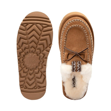 Lace Bow Platform Slippers