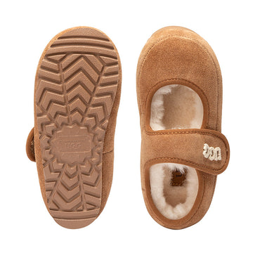 Kids Velcro Ugg Slippers