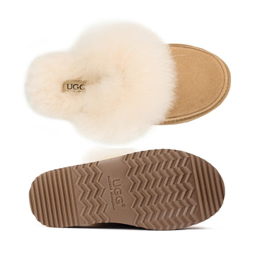 Premium Platform Ugg Slippers, for women in Chestnut view 15
