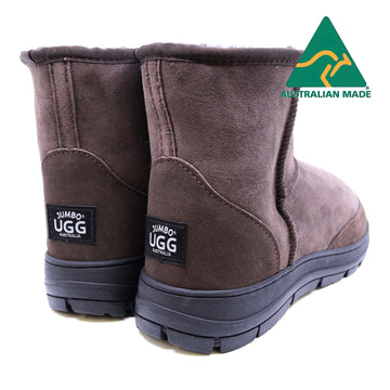 Australian Made - Terrain Ultra Short Uggs, women's and men's slippers in Chocolate view 7