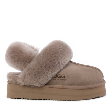 Fluffy Strappy Platform Scuff Uggs