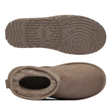 Classic Mini Uggs, women's and men's boots in Clay Brown view 15