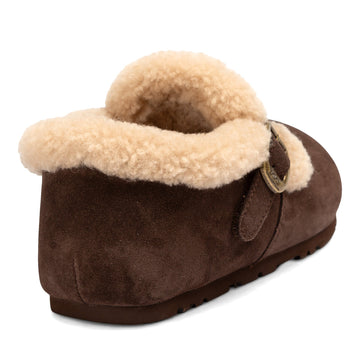 Fluffy Belts Ugg Slippers, for women in Chocolate view 9