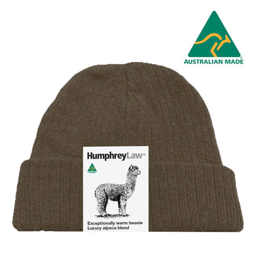 Premium Alpaca Beanies, for women and men in Coffee view 2