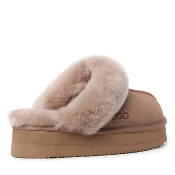 Platinum Platform Scuff Uggs